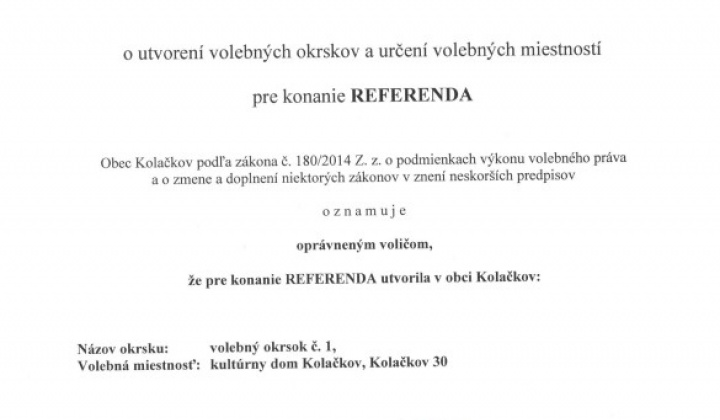 Aktuality / REFERENDUM 2023 - foto