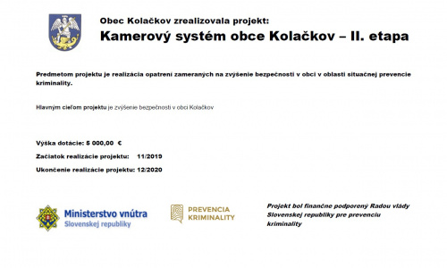 Kamerový systém obce Kolačkov | Obec Kolačkov