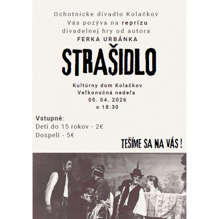 Menšia fotka pre článok STRAŠIDLO - pozvánka na predstavenie na Veľkú Noc