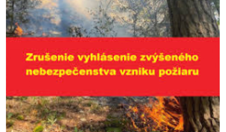 Fotka pre článok Zrušenie času zvýšeného nebezpečenstva vzniku požiaru
