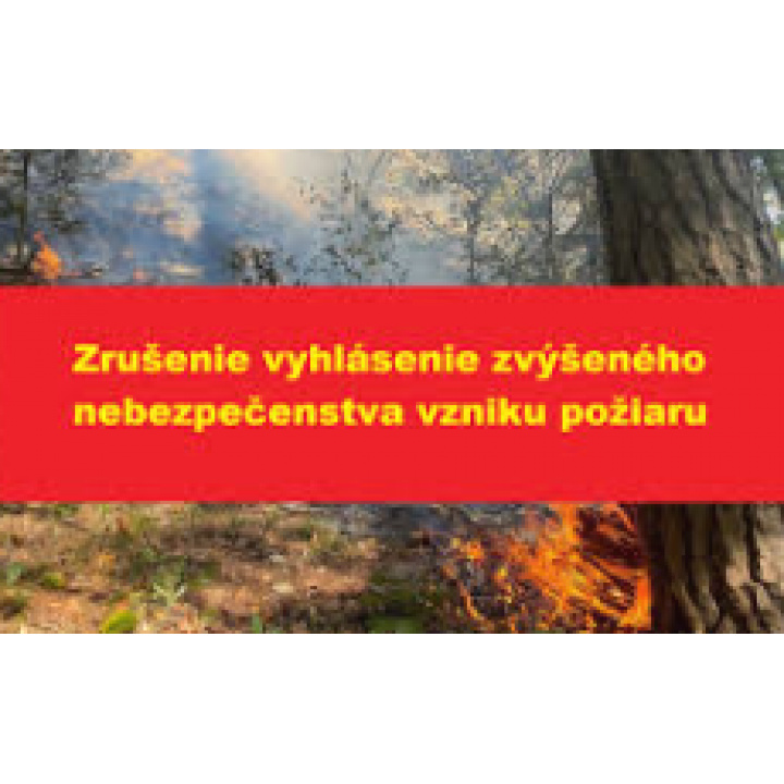 Menšia fotka pre článok Zrušenie času zvýšeného nebezpečenstva vzniku požiaru